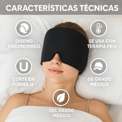 CoolRelief® Máscara Sombrero de Alivio – Adiós Migraña en Minutos